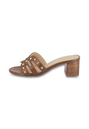 LILOU - Mules à talons - caramel