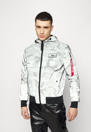 Alpha Industries HOODED - Chaqueta fina - mottled black