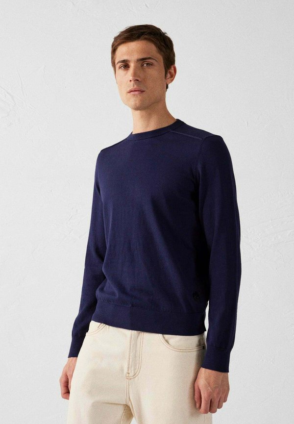 COL ROND HADRIEN - Strickpullover - bleu