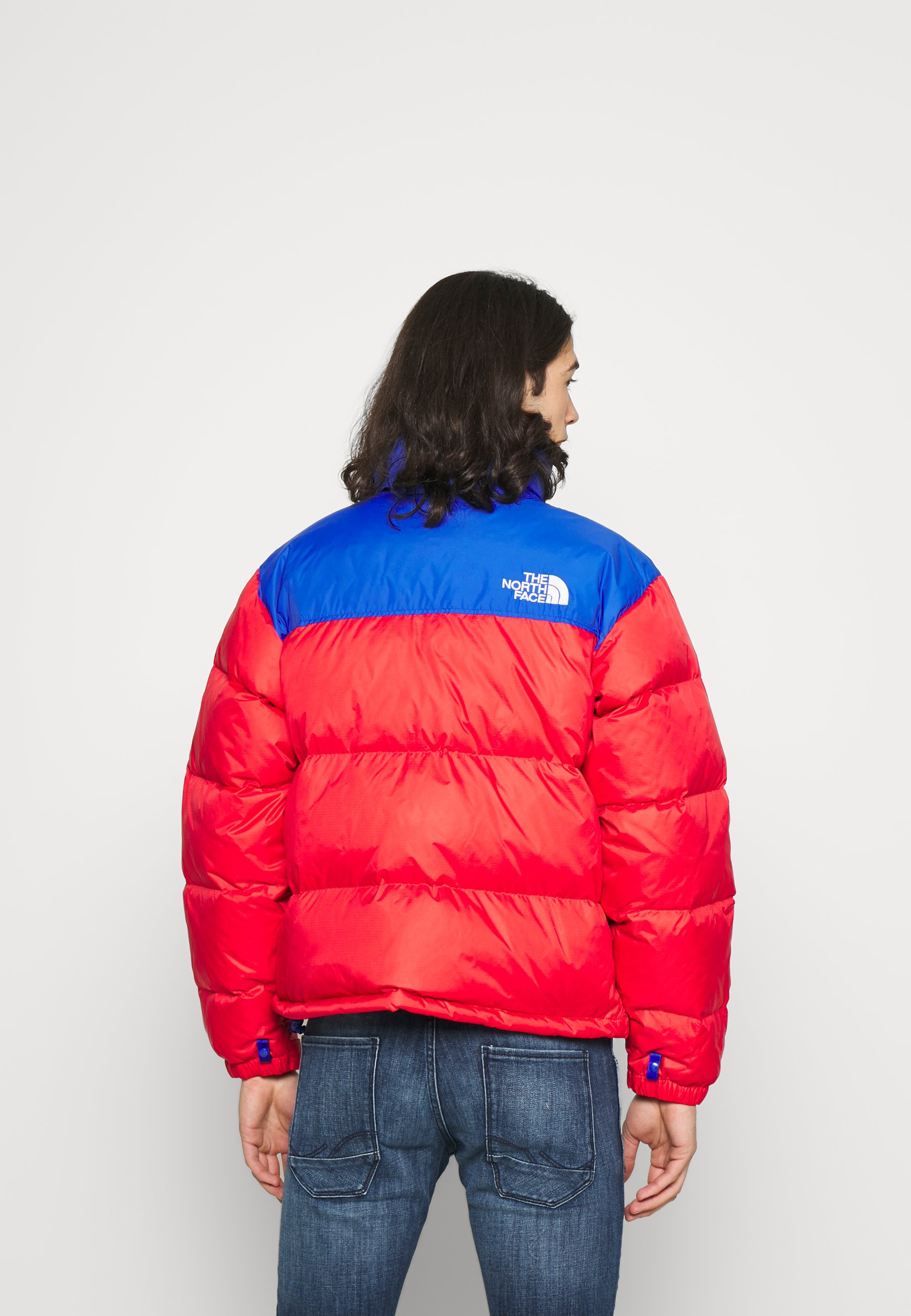 north face down jacket blue