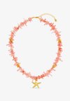 FAUX STATEMENT PINK CORAL CHIP & STARFISH NECKLACE - Κολιέ - pink