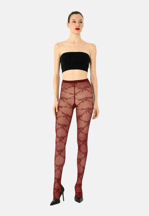 Wolford, FLORAL LACE TIGHTS - Strumpfhose - bordeaux
