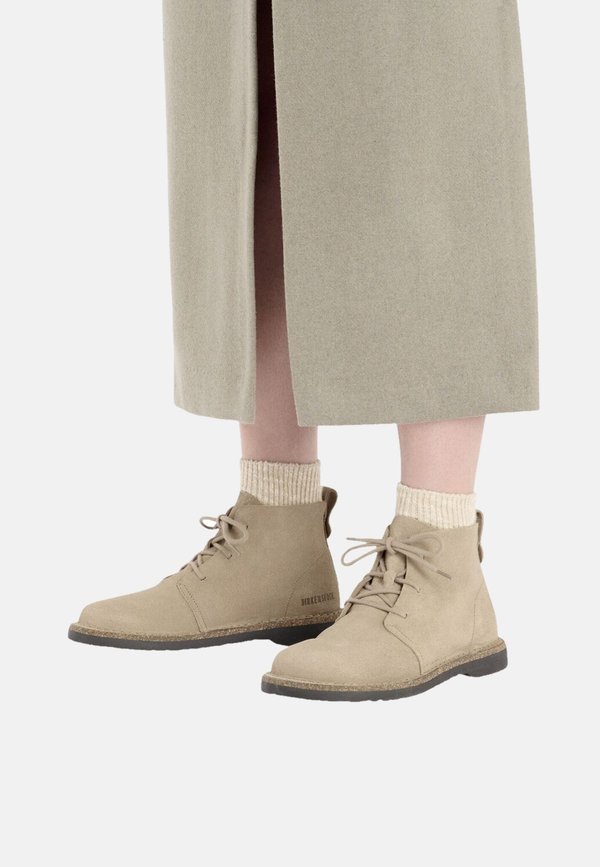 Schnürstiefelette - beige