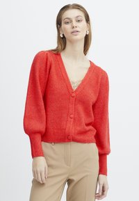ICHI IHDUSTY - Kardigán - poppy red
