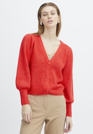 IHDUSTY - Strickjacke - poppy red