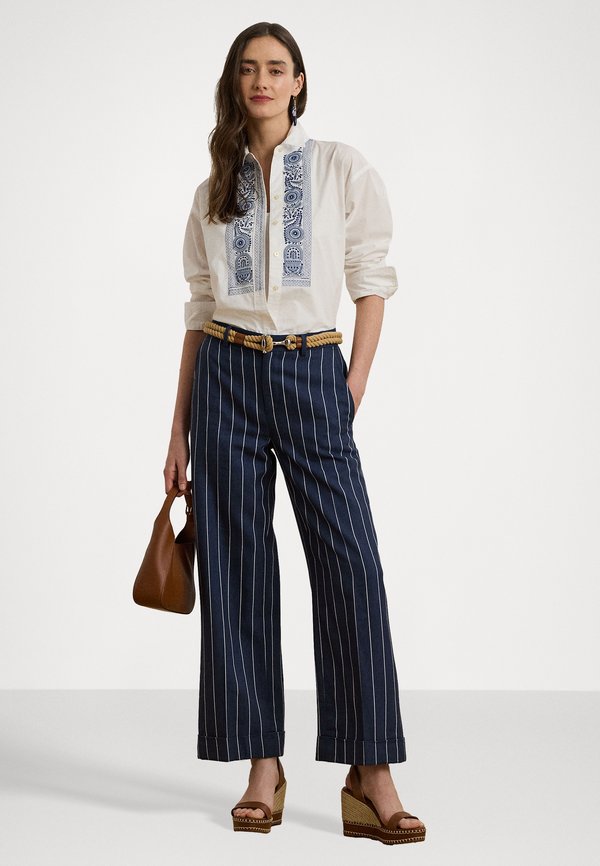 Striped Herringbone Cropped Pant - Trousers4