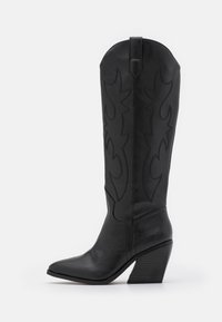 ARIZONA - Bottes de cowboy / motard - black paris