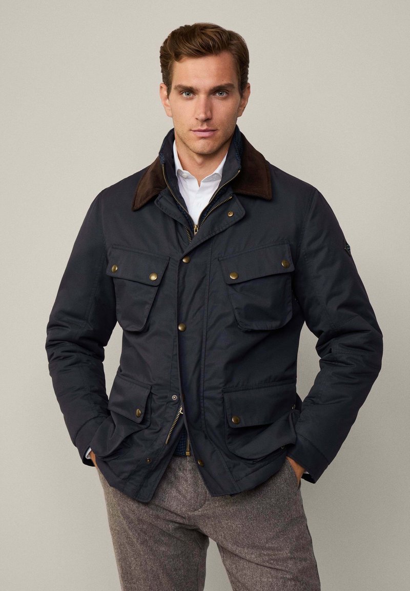 Hackett London DRYWAX 4 PKT VELO - Outdoorjas - midnight blue