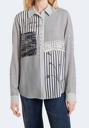 Button-down blouse - black