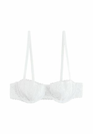 Next, REGULAR FIT - BRODERIE NON-PAD BALCONY BRA . - Balconette melltartó - white