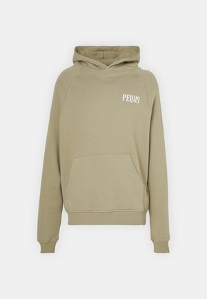 PEQUS BACK LOGO HOODIE UNISEX - Jersey con capucha - olive green