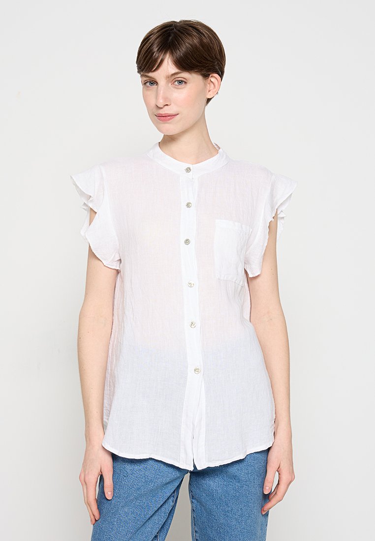 Le Monde du Lin Overhemdblouse wit