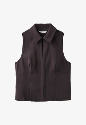 Stradivarius, SLEEVELESS HOOK-AND-EYE TOP - Veste sans manches - purple