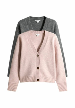 THE SET 2 PACK V- NECK - Neuletakki - light pink grey marl