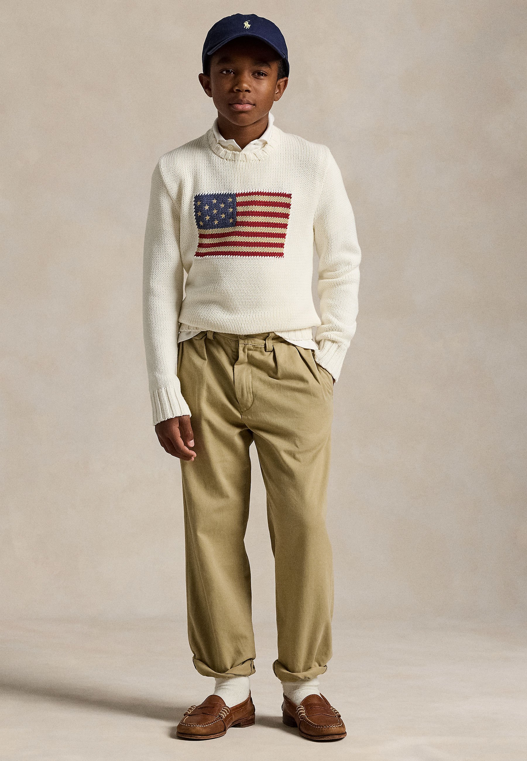 Polo by Ralph Lauren 希少 Polo Ralph Lauren THE ICONIC FLAG SWEATER 7-14Y - Pulover - nevis