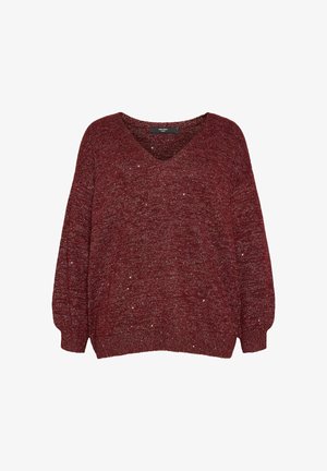 Vero Moda Curve, JUMPER VMCDEMI JUMPER - Pullover - windsor wine
