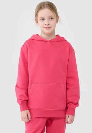 4F, 4F BLUZA DRESOWA NIEROZPINANA Z KAPTUREM DZIEWCZĘCA - Sweat à capuche - hot pink