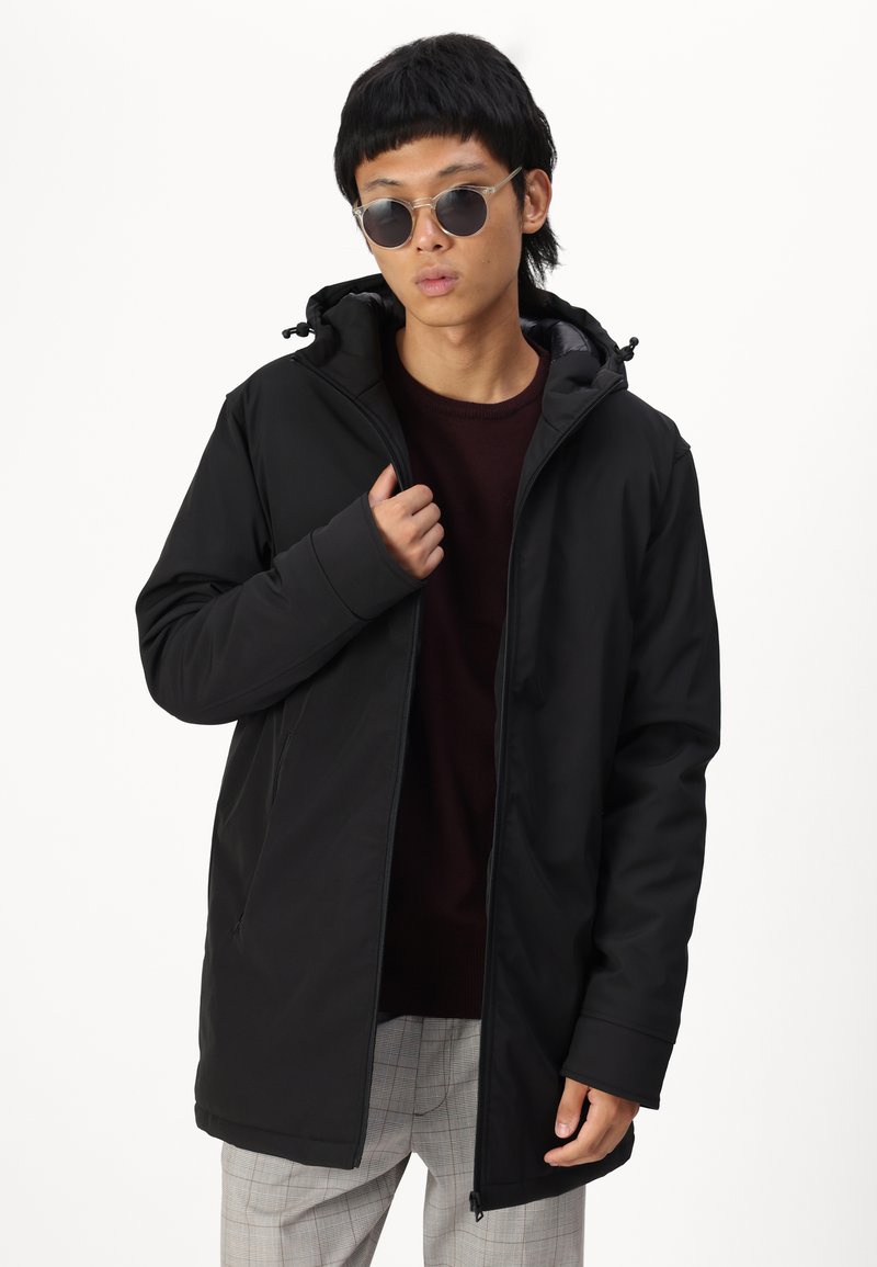 SoulQ Paraorecchie Invernali Unisex – Impermeabili, Regolabili In Pile Con Strisce Riflettenti, Taglia L, Nero