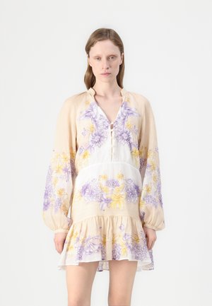 TWINSET DRESS - Vestito casual - lavender/yellow