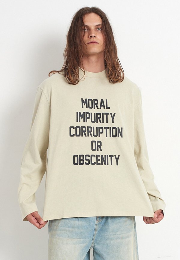 DEFINITION TEE - Long sleeved top - cream