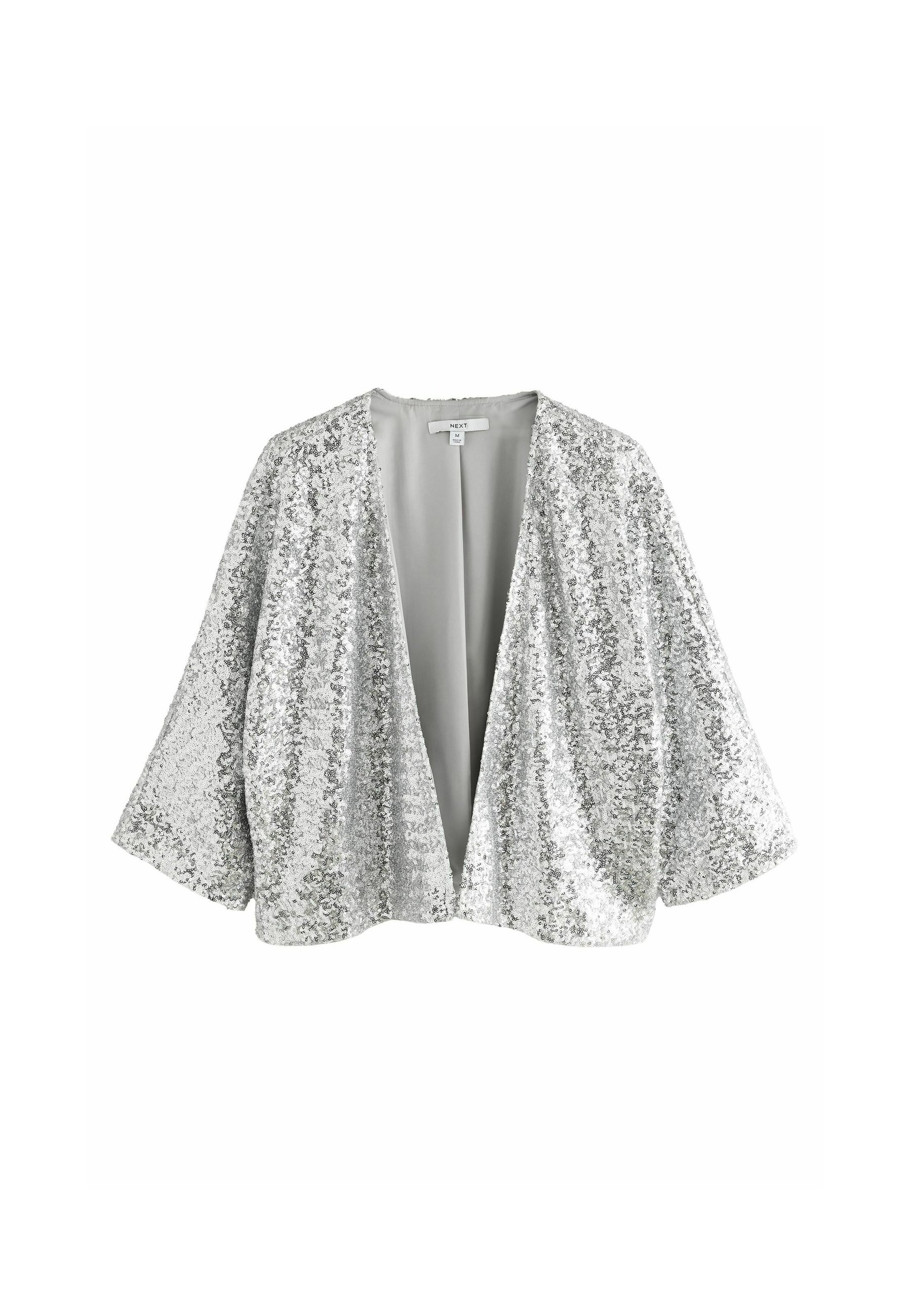 Bolero Shrug Bolero Jacke Silber Pailletten Jacke Bolero Jacke