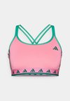 HYPERGLAM DOUBLE STRAP COLOR POP BRALETTE - Sports-BH-er med lett støtte - pink fusion/collegiate green/semi court green