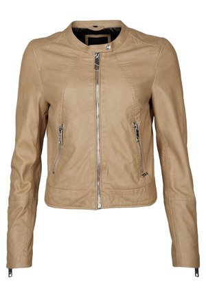GRENADA - Læderjakker - beige