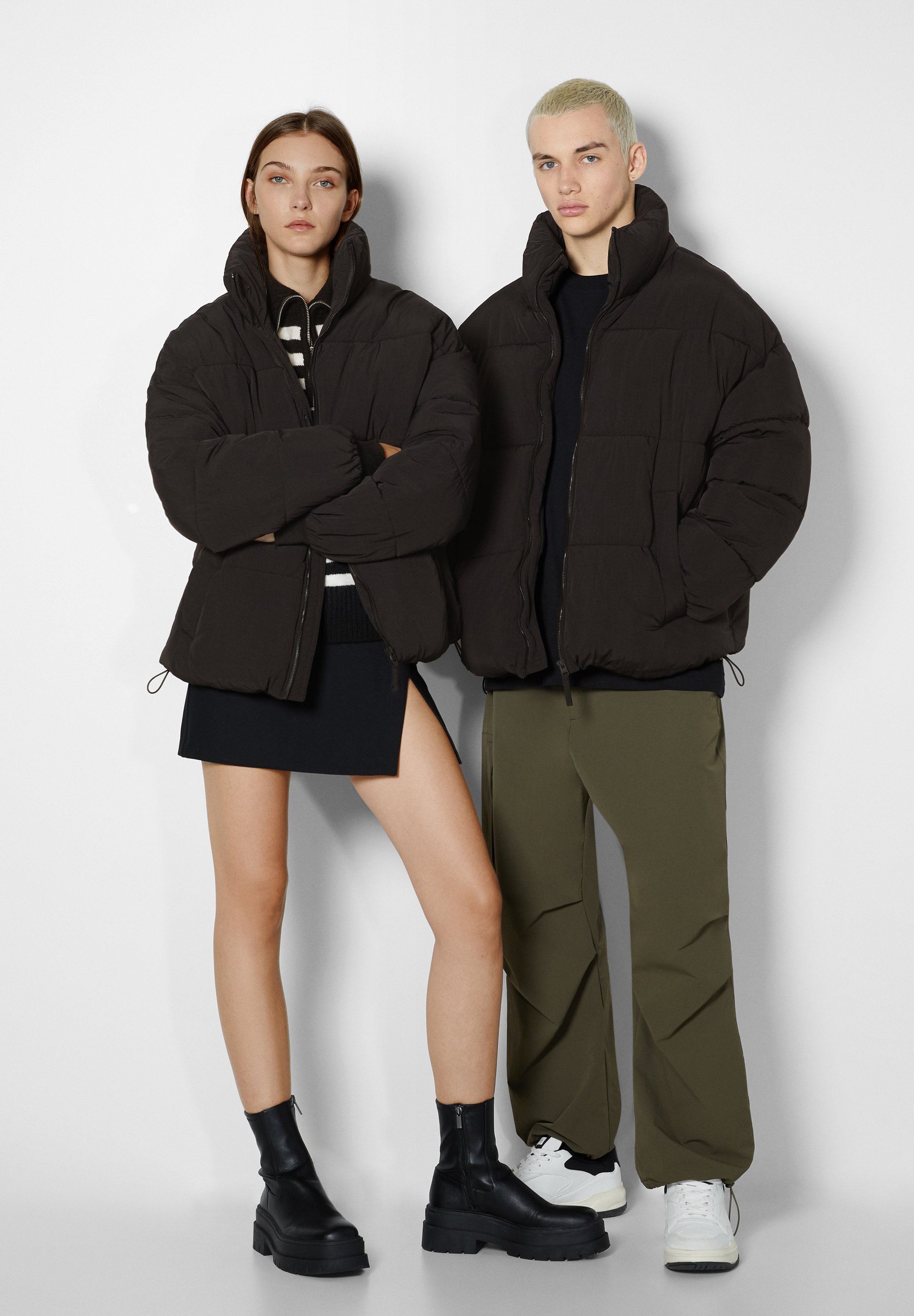Bershka PUFFER - Winterjas - black/zwart - Zalando.nl