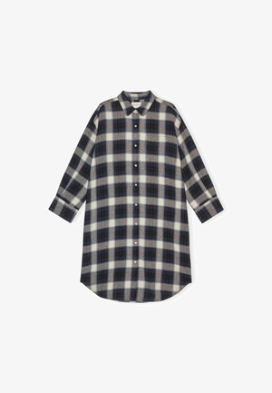 moshi moshi mind CHECK - Tričkové šaty - blue check