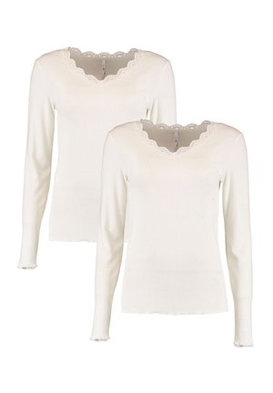 Hailys 2-ER SET - Langarmshirt - weiß