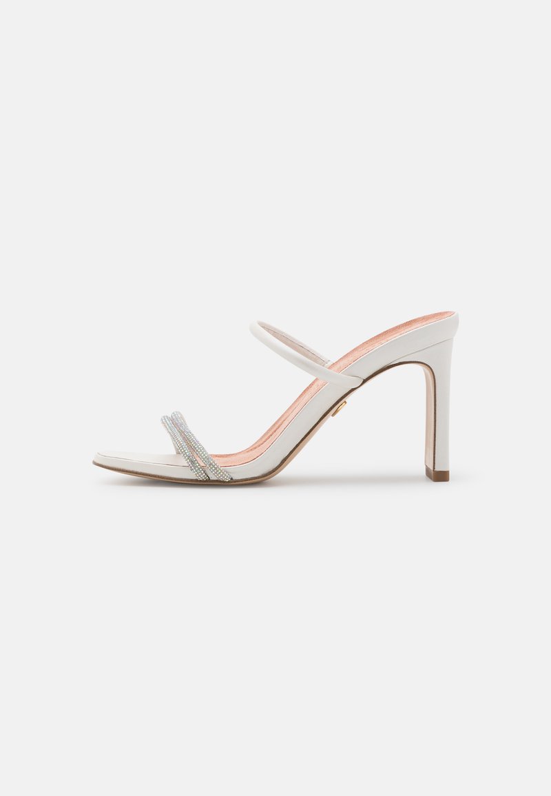 Damen Flache Pantoletten | Tamaris Pantolette hoch white crystal/weiß - ZN63703 Damen Flache Pantoletten | Tamaris Pantolette hoch white crystal/weiß - ZN63703