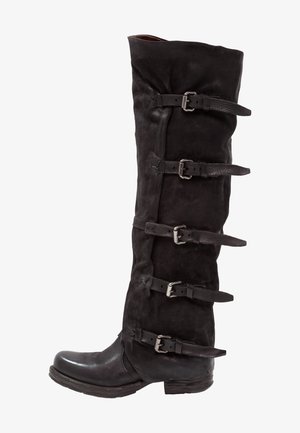 A.S.98 Kozačky nad kolena - black