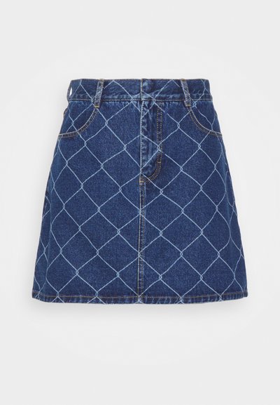 Ksenia Schnaider SKIRT WITH RABITZ - Fustă denim - medium blue