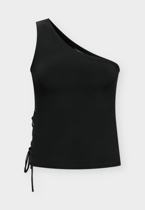 Even&Odd by Zalando, ONE SHOULDER TOP WITH EYELET DETAILS - Débardeur - black