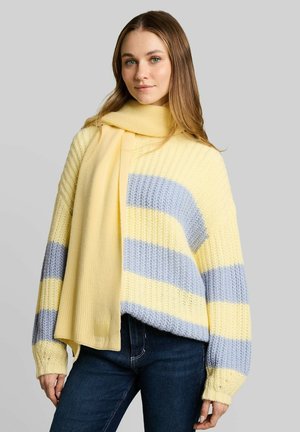 TOM TAILOR DENIM, TOM TAILOR DENIM ACCESSOIRE STRICKSCHAL MIT BADGE - Scarf - soft vanilla yellow