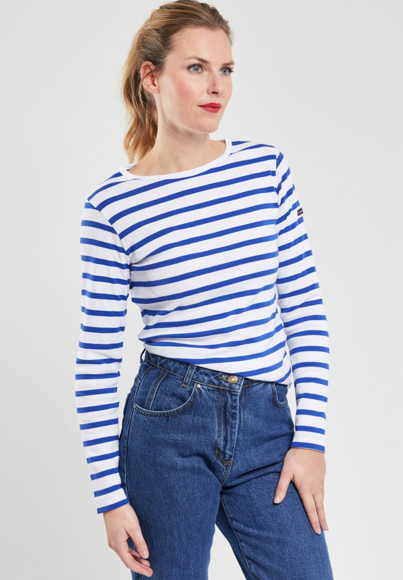 Armor lux CROZON MARINIÈRE - Langærmet T-shirt - blanc/etoile