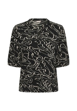 Bon'A Parte, BPLORETTA - Bluse - black feather/gray strokes