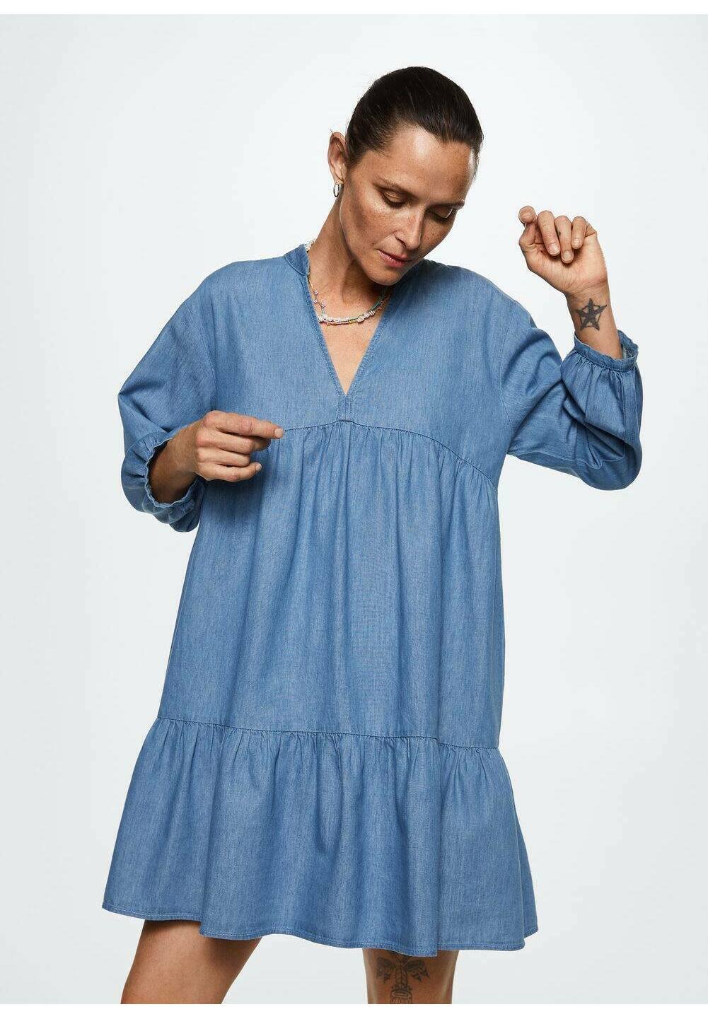 Mango CARMEN-H - Denim dress - bleu 