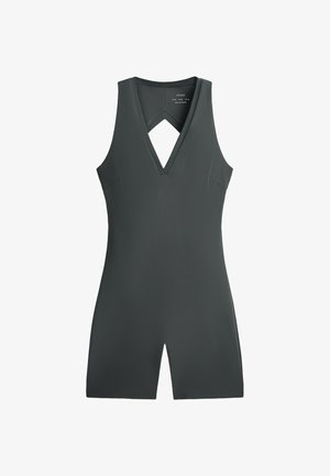 OYSHO, OPEN-BACK COMFORTLUX SHORT JUMPSUIT - Turnanzug - grey