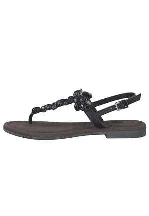 Tamaris MIT TOU - T-bar sandals - black comb