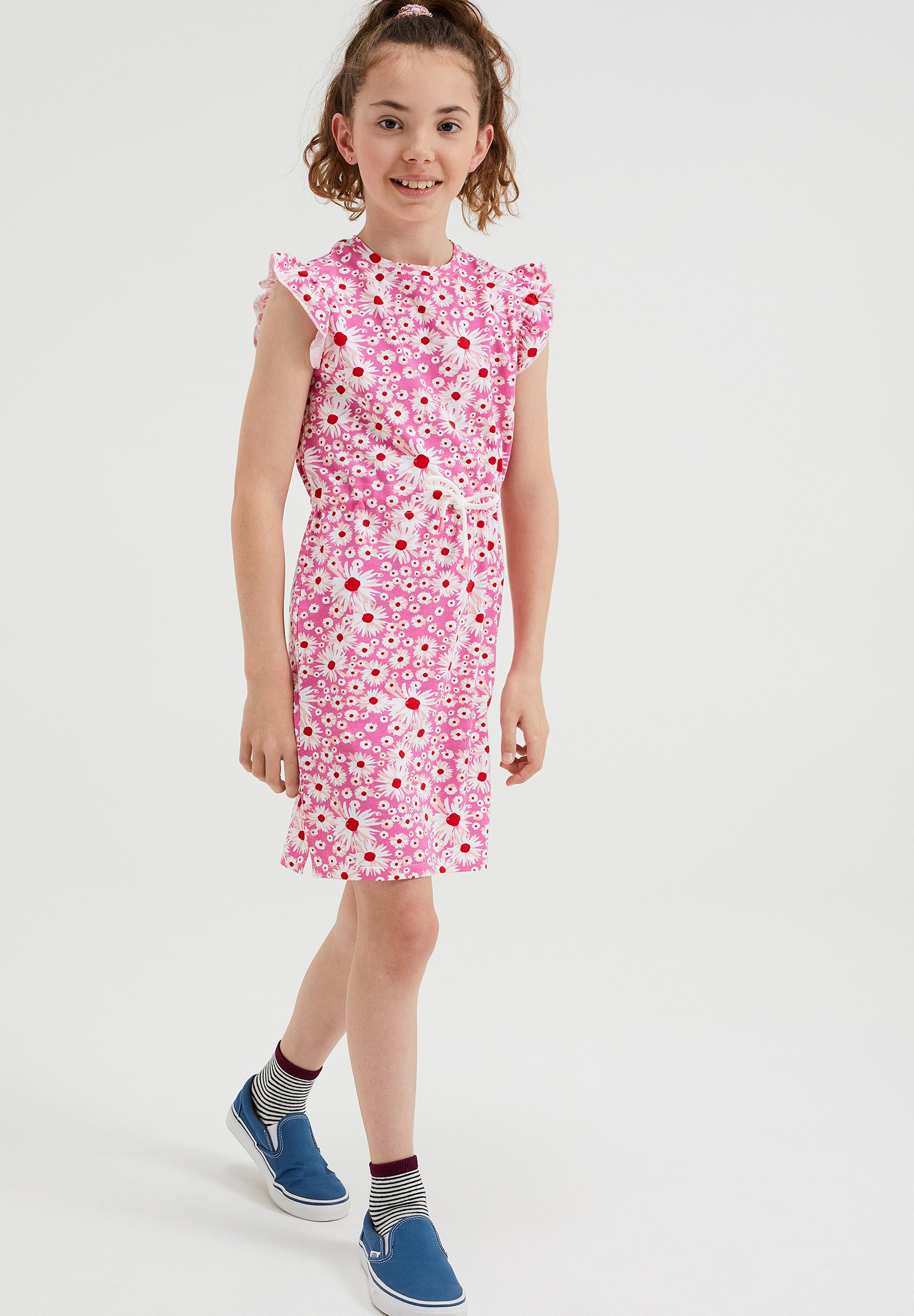 WE Fashion AZY RUFFLE - Jurk - pink/donkerroze - Zalando.nl