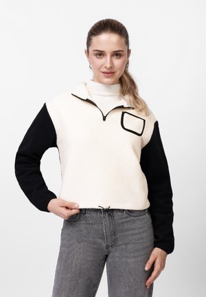 Sweat polaire - beige/black