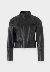HIPPOLYTA GUARDED BIKER JACKET - Leather jacket - black