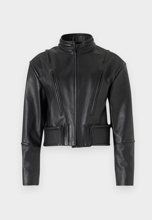 032c HIPPOLYTA GUARDED BIKER JACKET - Jachetă piele - black