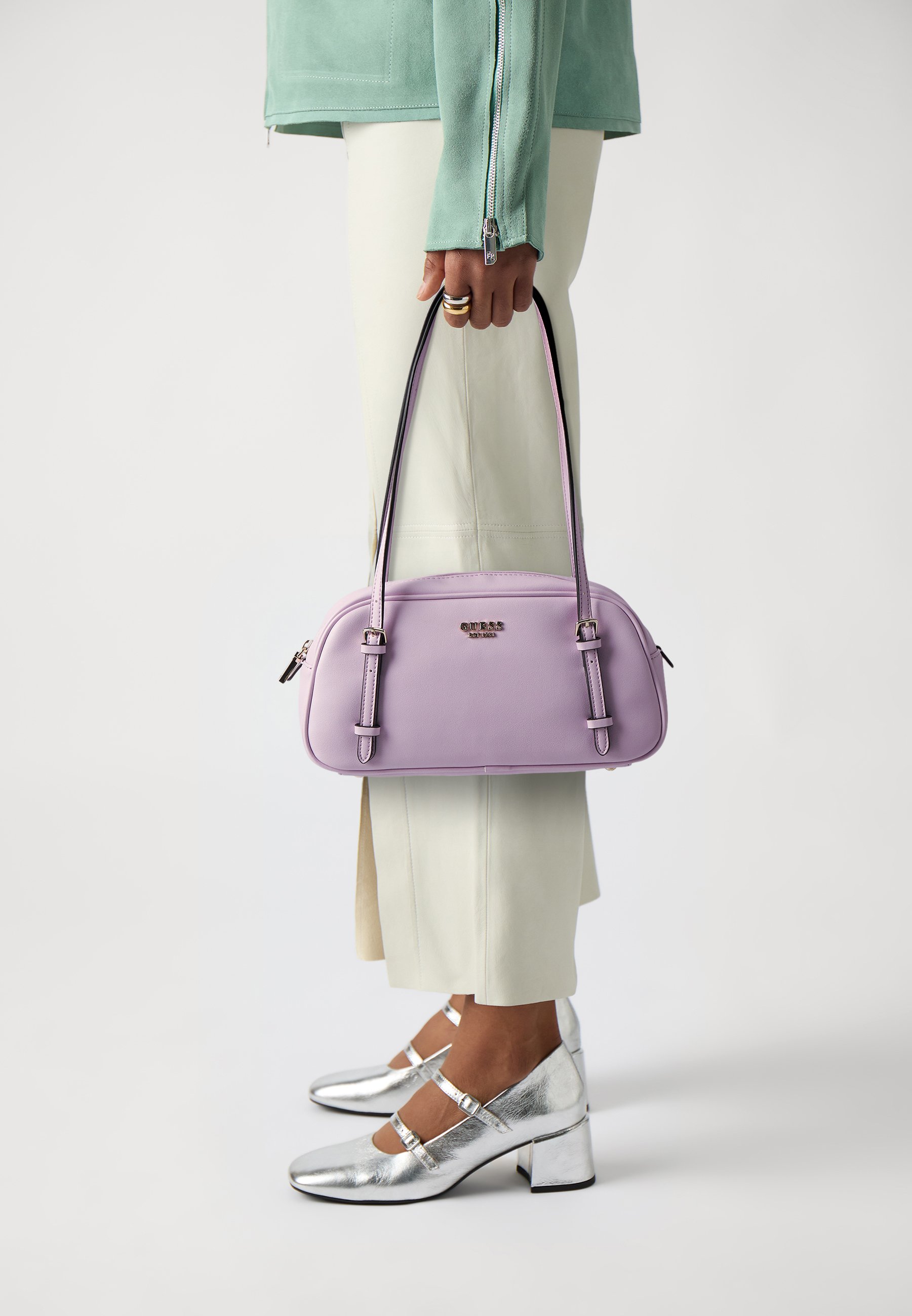Guess CERELIA SATCHEL - Handbag - orchid/light pink - Zalando.co.uk