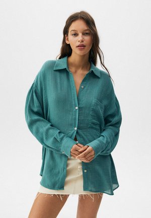 LONG SLEEVE - Camicia - mottled green
