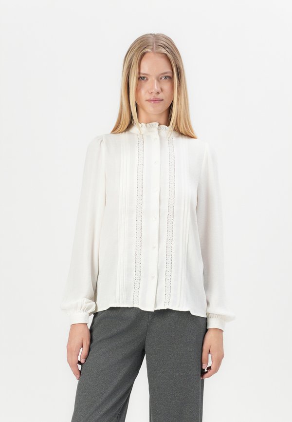 JDYELLIS SHIRT - Button-down blouse - cloud dancer