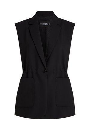 TAILORED WITH DRAWCORD WAIST - Chaleco - black