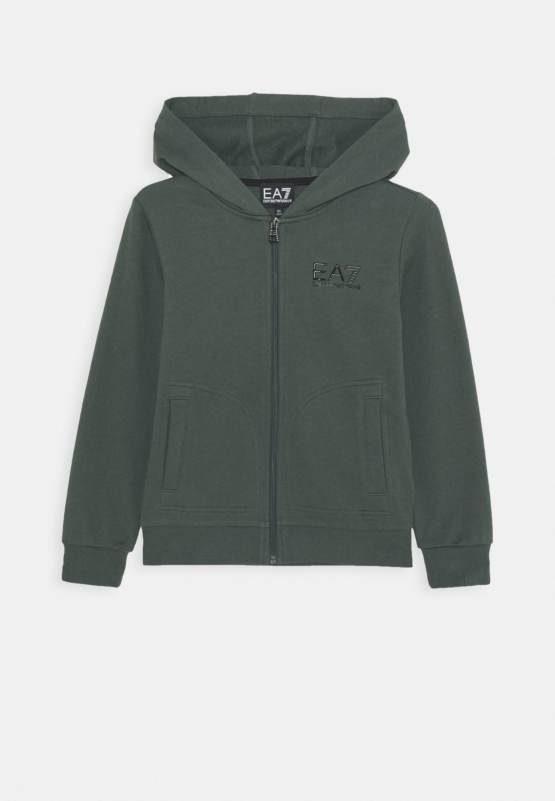 Emporio Armani Ea7 Felpa Zip Up Hoodie Urban Chic Khaki Zalando Co Uk