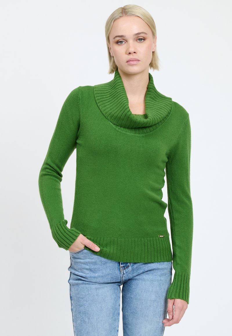 INFLUENCER COWL-NECK - Strickpullover - pistachio
